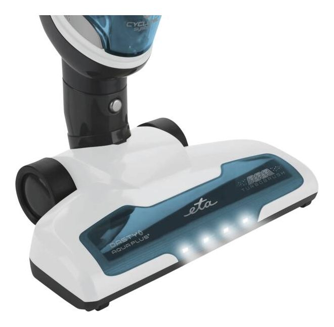 Dasty AquaPlus Handstaubsauger Beutellos bis 45 min Laufzeit 14,4 V HEPA (Schwarz, Blau, Weiß) 