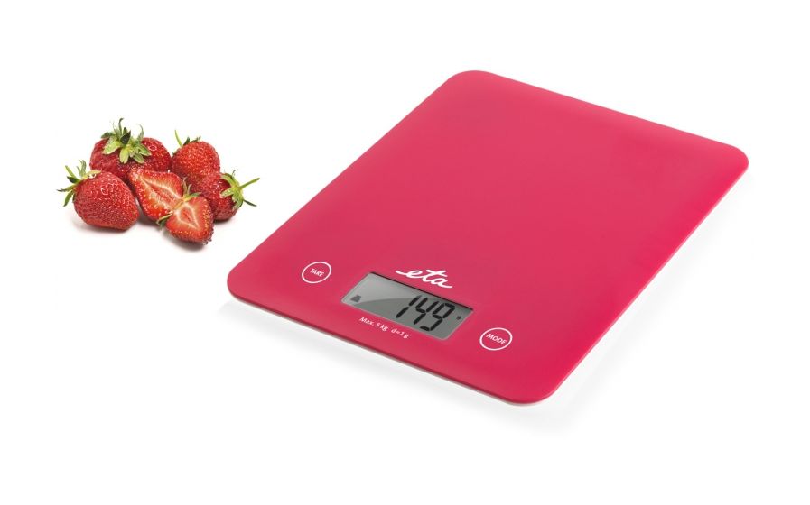 Lori Elektronische Küchenwaage bis 5 kg Genauigkeit 1 g  (Pink) 