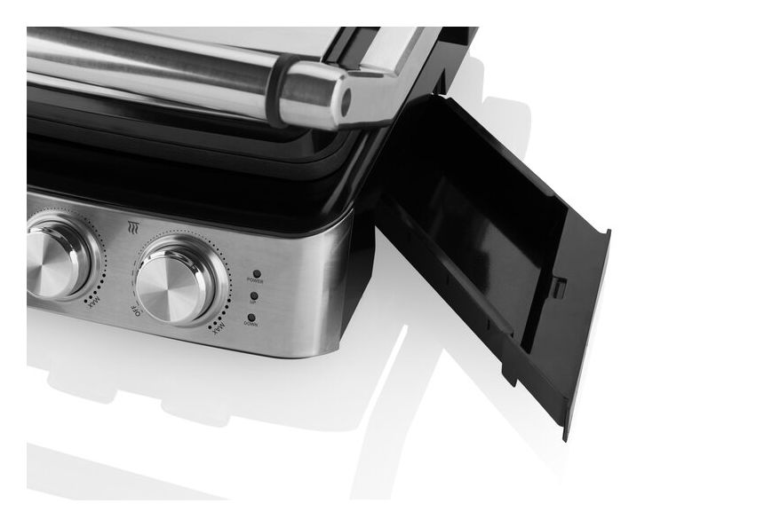 Party Chef Contact 2000 W mit 290 x 230 mm Fläche  (Schwarz, Edelstahl) 