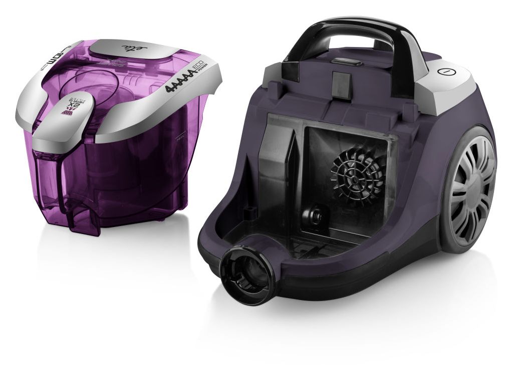 Salvet Animal Bodenstaubsauger Beutellos 700 W HEPA (Schwarz, Silber, Violett) 