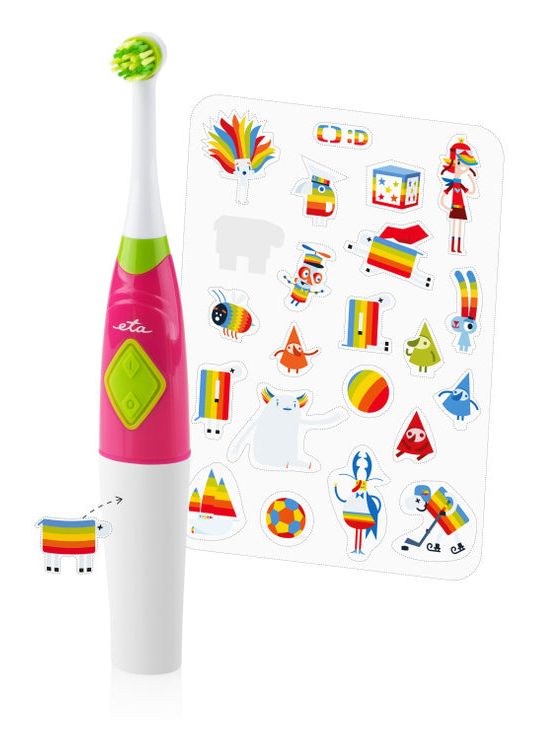 Sonetic Kids Rotierende Zahnbürste für Kinder 4500 Bewegungen pro Minute  (Pink) 