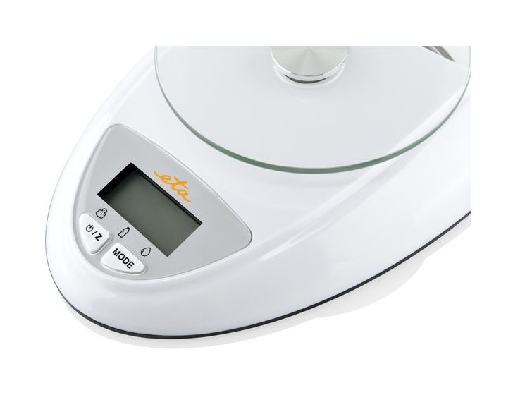 Zori Elektronische Küchenwaage bis 5 kg Genauigkeit 1 g  (Silber, Weiß) 