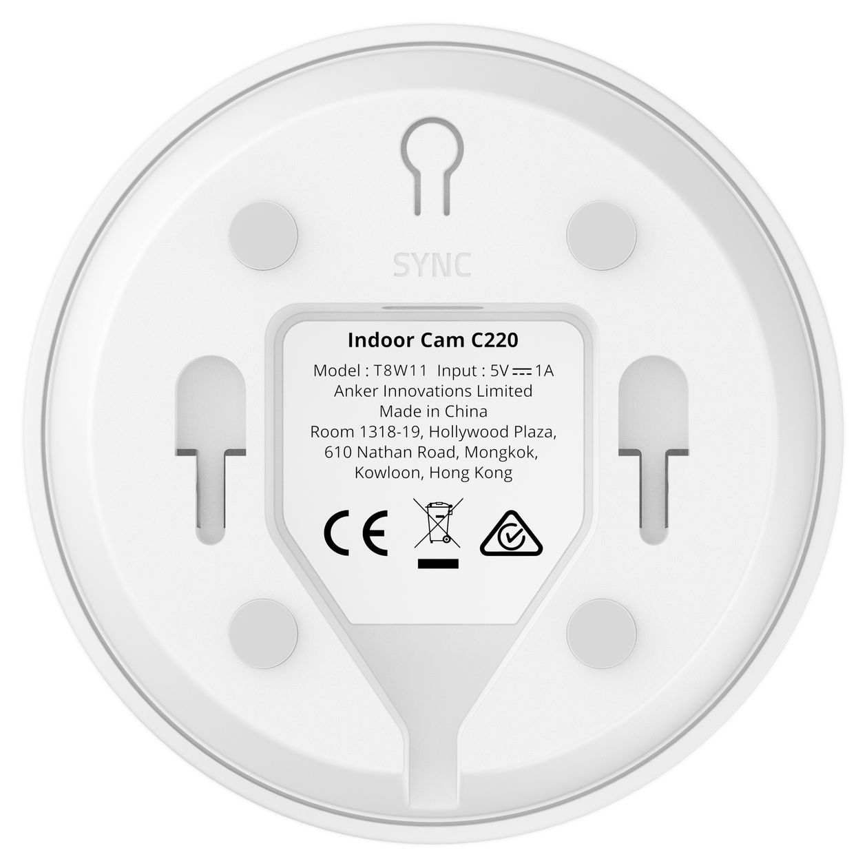 Indoor Cam C220 2560 x 1440 Pixel IP-Sicherheitskamera Innen Nachtsicht  (Schwarz, Weiß) 