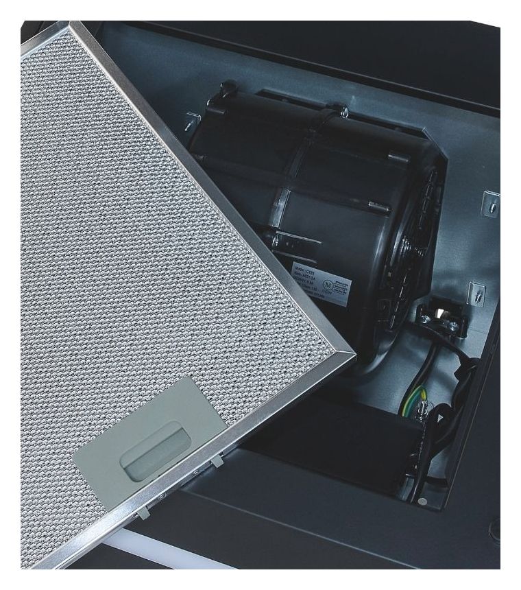 KFD603-120 Abluft/Umluft Dunstabzugshaube/Esse Wand 60 cm (Schwarz) 