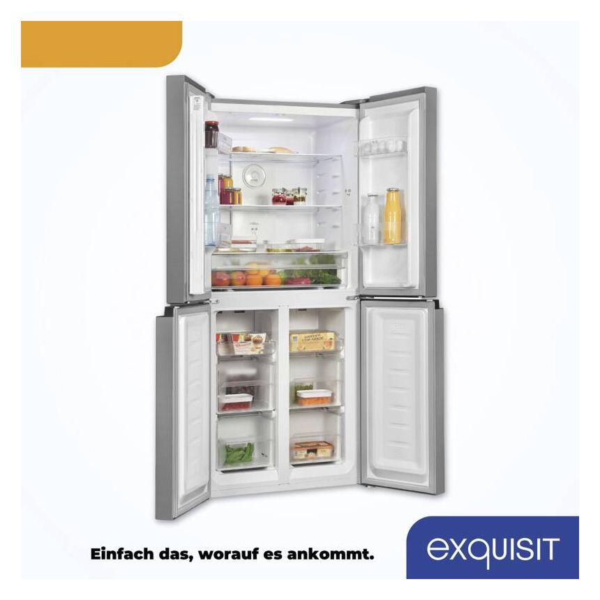 MD365-125-040D Side-by-Side Kühl-/ Gefrierkombination 237 l / 135 l 210 kWh NoFrost 1800 mm x 790 mm  (Schwarz, Edelstahl) 