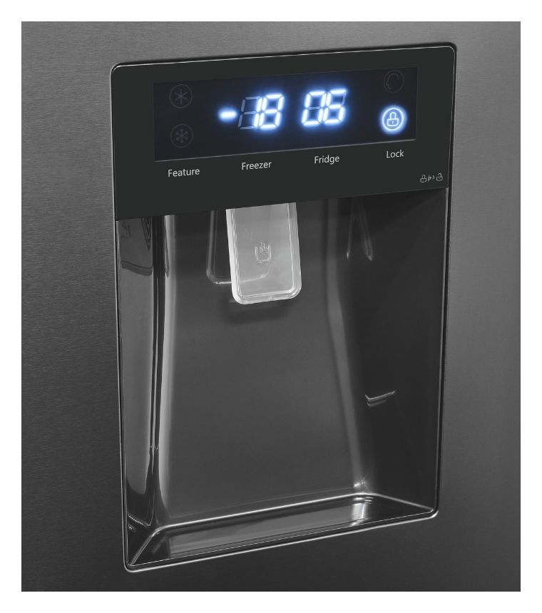MD430-100-WS-202E Side-by-Side Kühl-/ Gefrierkombination 284 l / 148 l 283 kWh NoFrost 1830 mm x 836 mm  (Schwarz, Edelstahl) 