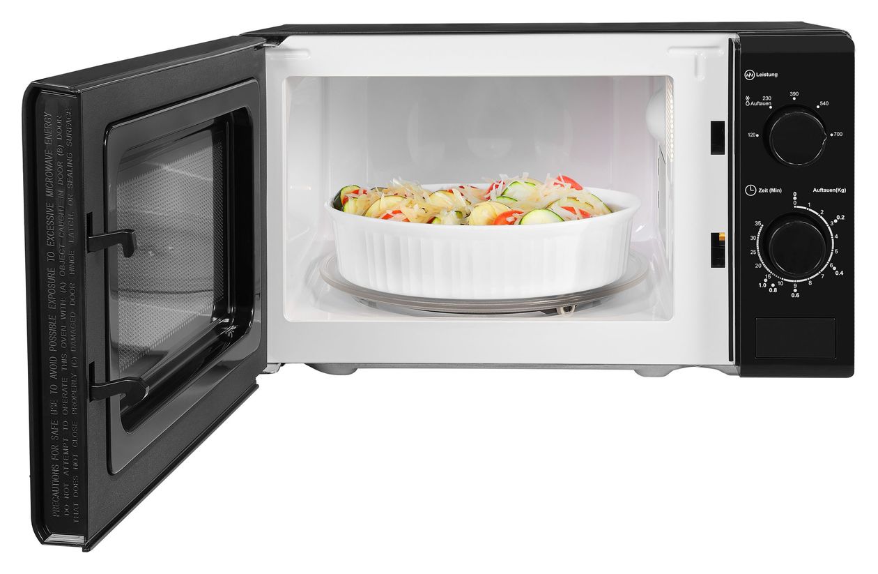 MW900-030 Freistehende Mikrowelle 700 W Größe: klein 5 Stufen  (Schwarz) 