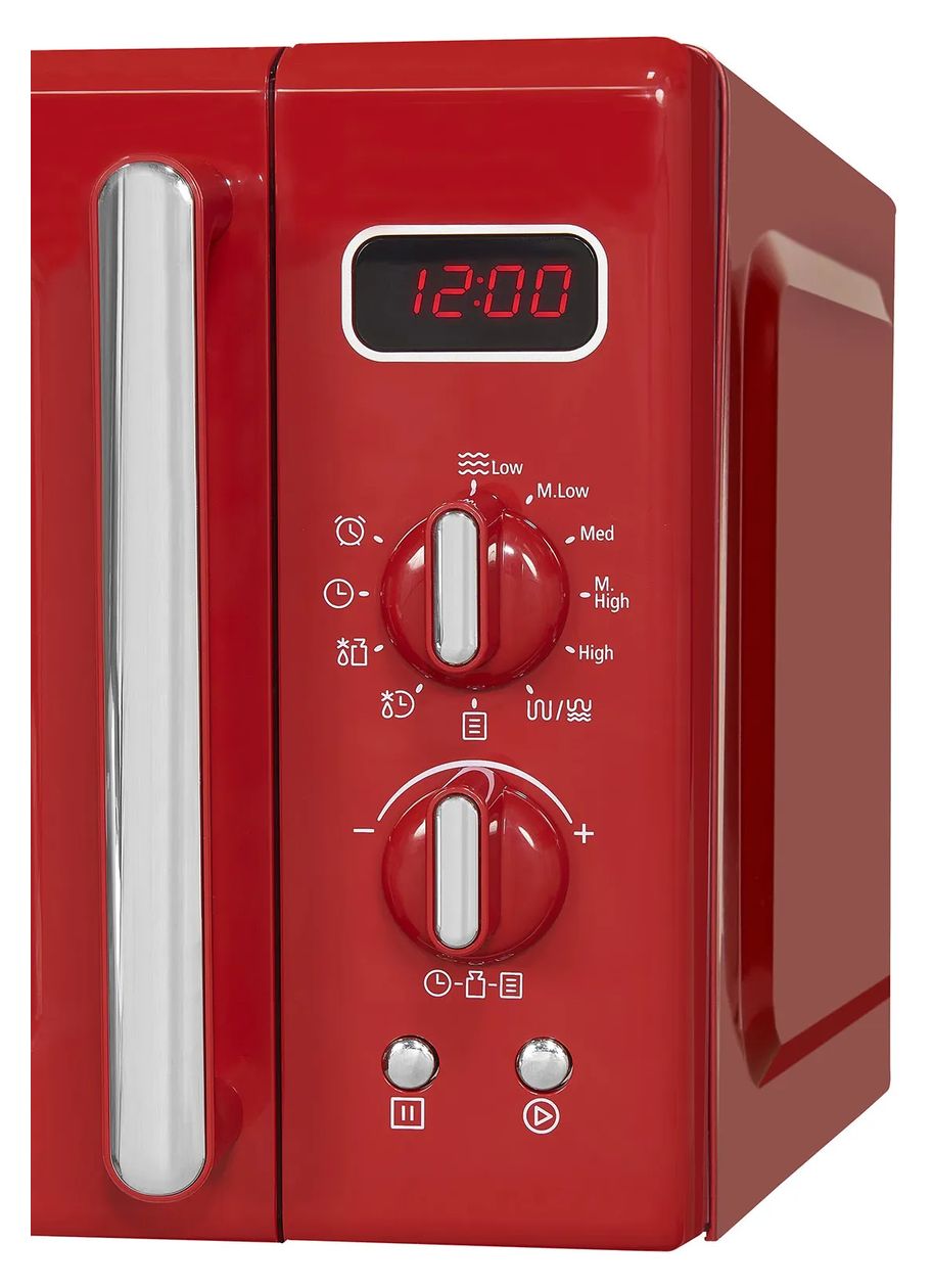 RMW720-3GDIG Standgeräte Solo 700 W Größe: klein 5 Stufen Grill  (Rot) 