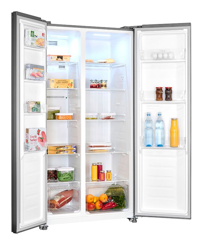 SBS46-040E Side-by-Side Kühl-/ Gefrierkombination 291 l / 148 l 287 kWh NoFrost 1770 mm x 910 mm  (Edelstahl) 