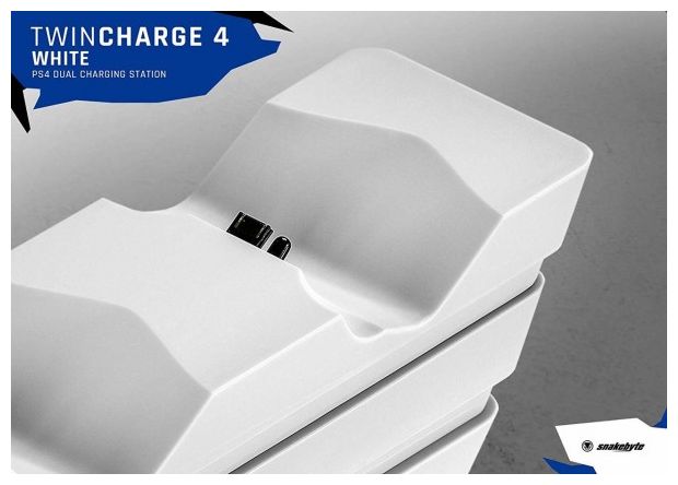 Twin Charge 4 Analog / Digital Gamepad PlayStation 4 kabelgebunden&kabellos (Weiß) 