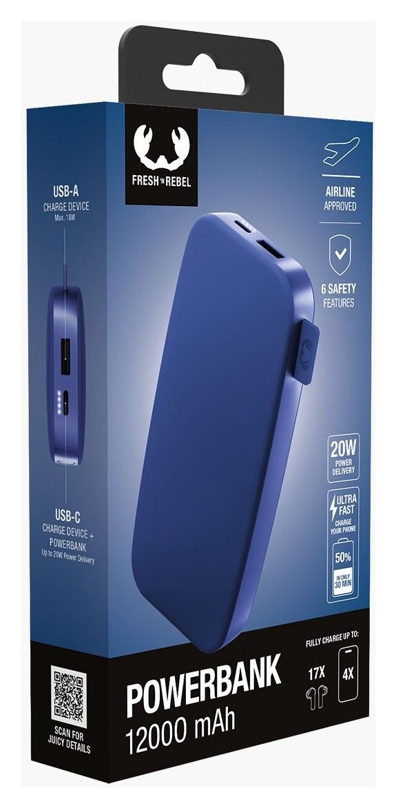 2PB12100 12000 mAh Powerbank USB Typ-C  (True Blue) 