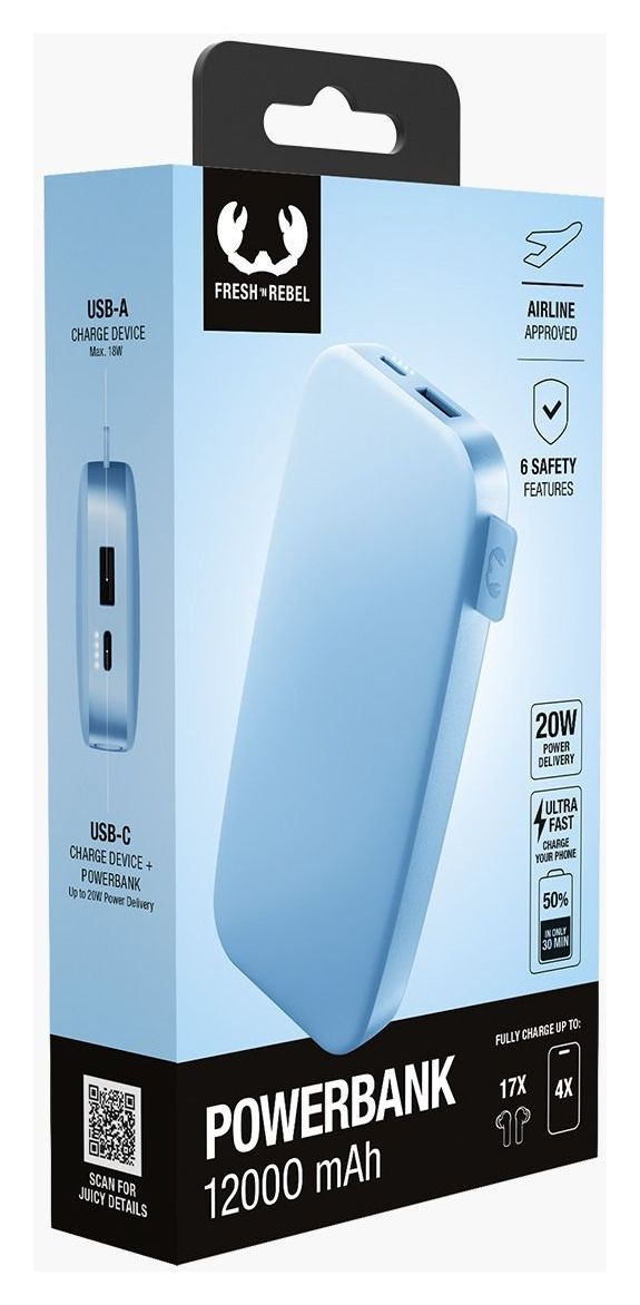 2PB12100 12000 mAh Powerbank USB Typ-C  (Vivid Blue) 
