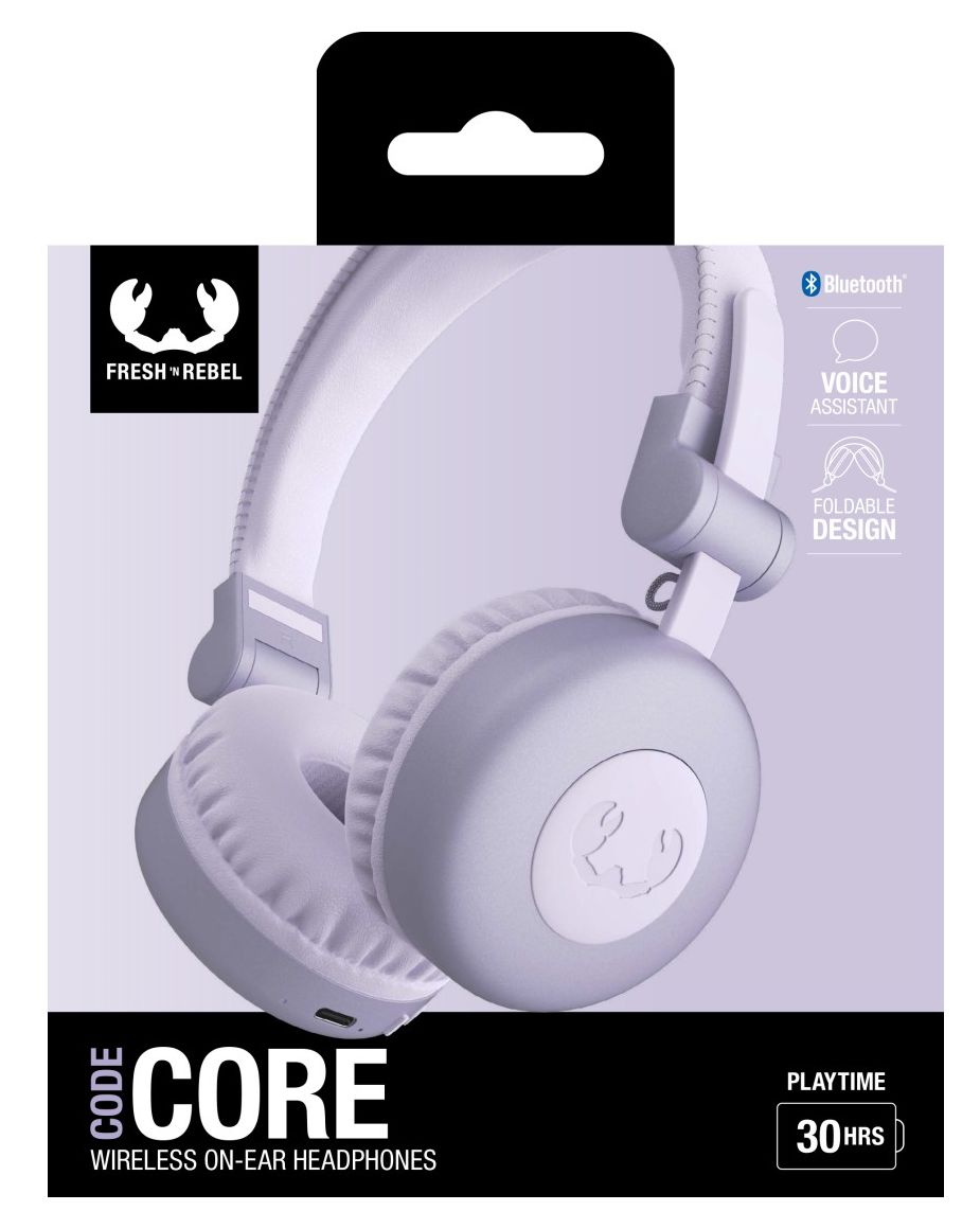 Code Core Ohraufliegender Bluetooth Kopfhörer kabellos 30 h Laufzeit USB Typ-C  (Lila) 
