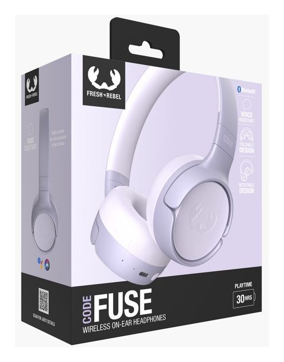 Code Fuse Ohraufliegender Bluetooth Kopfhörer kabellos 30 h Laufzeit USB Typ-C  (Lila) 