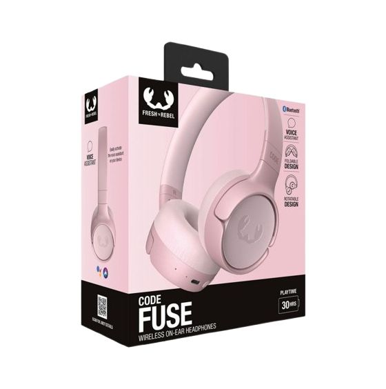 Code Fuse Ohraufliegender Bluetooth Kopfhörer kabellos 30 h Laufzeit USB Typ-C  (Pink) 