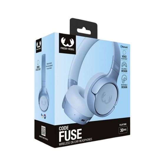 Code Fuse Ohraufliegender Bluetooth Kopfhörer kabellos 30 h Laufzeit USB Typ-C  (Blau) 