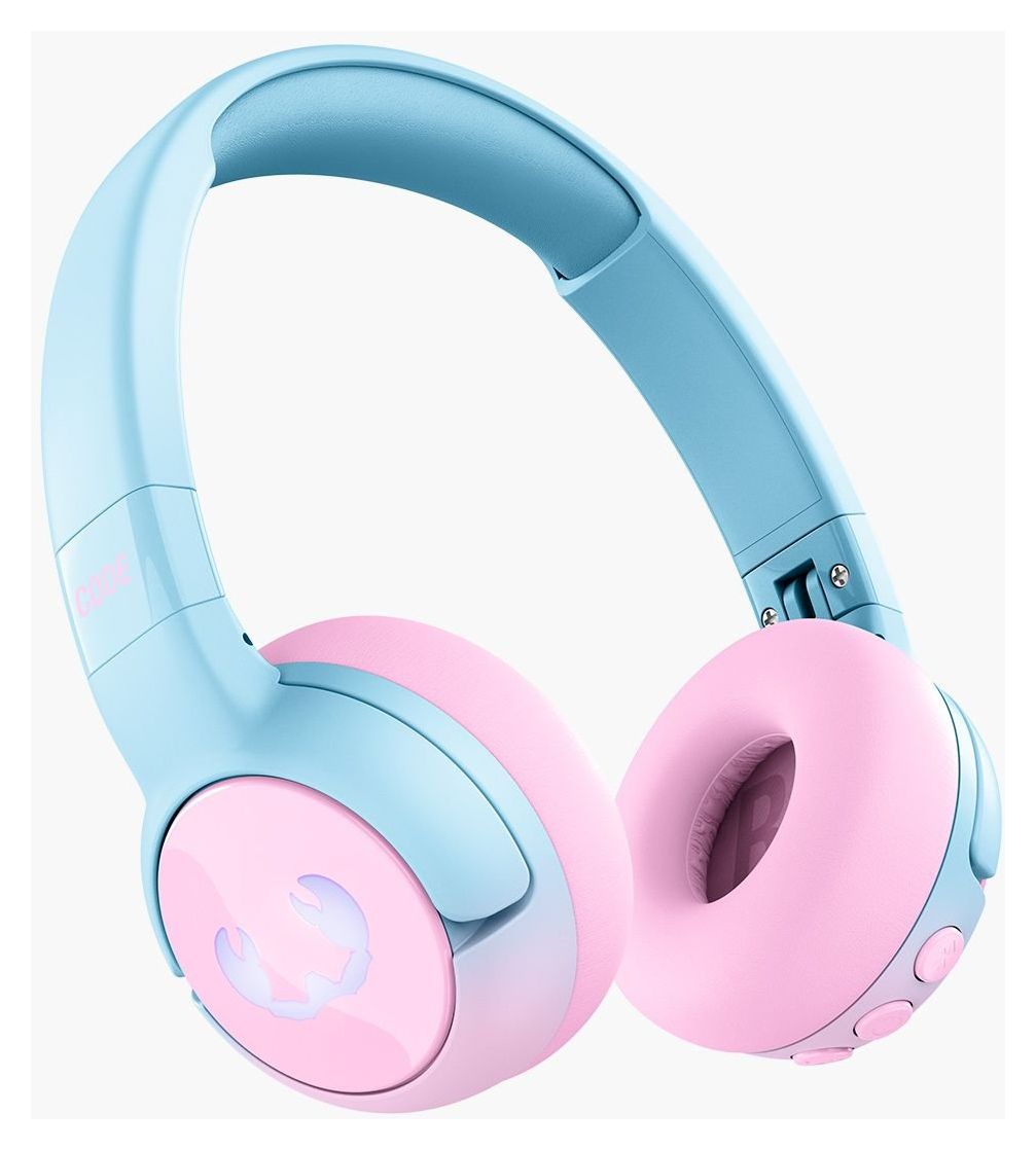 Code Junior Ohraufliegender Bluetooth Kopfhörer kabellos 48 h Laufzeit USB Typ-C  (Blau, Pink) 