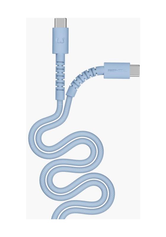FlexWave Stecker Rundkabel USB C auf USB C bis 100 W 2 m  (Cyan) 
