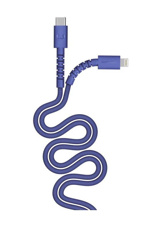 FlexWave Rundkabel Lightning auf USB C Männlich 2 m  (Blau) 