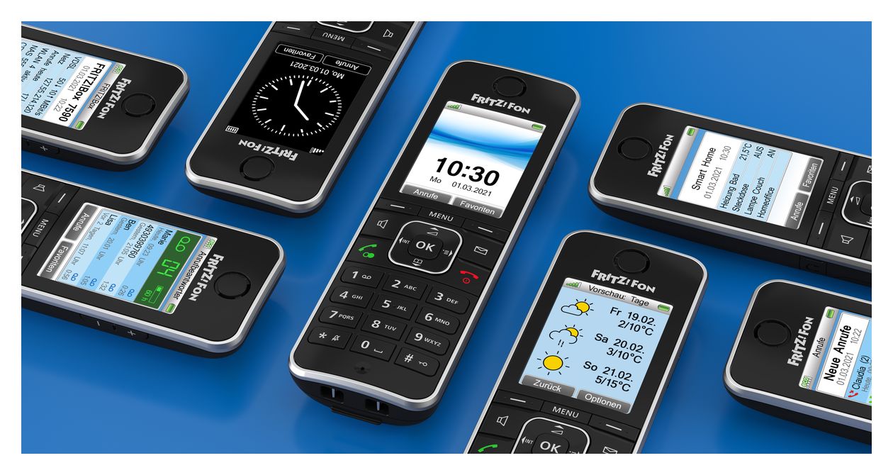FRITZ!Fon C6 DECT-Telefon  (Schwarz) 