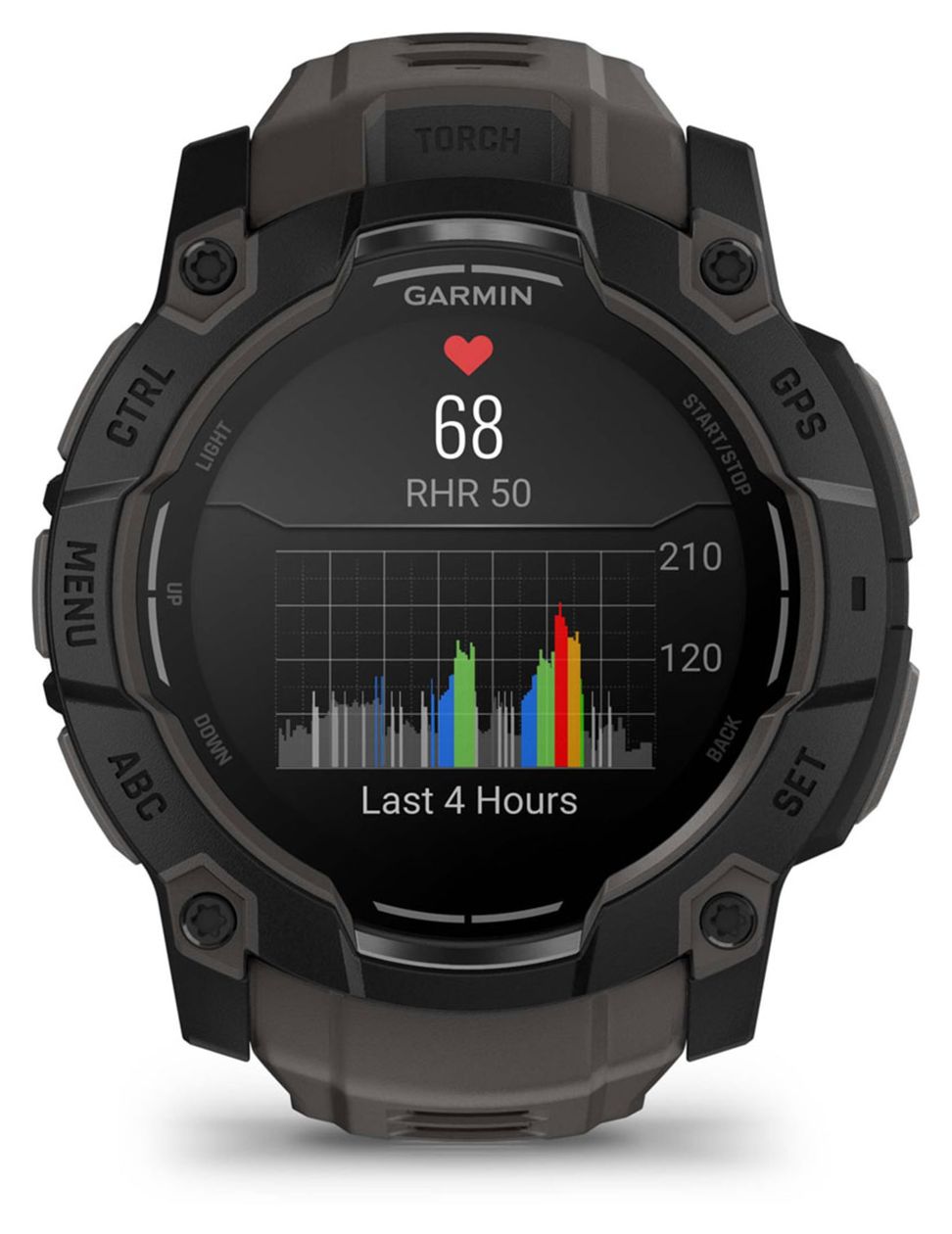 Instinct 3 Solar 50 mm Smartwatch Rund  (Schwarz) 