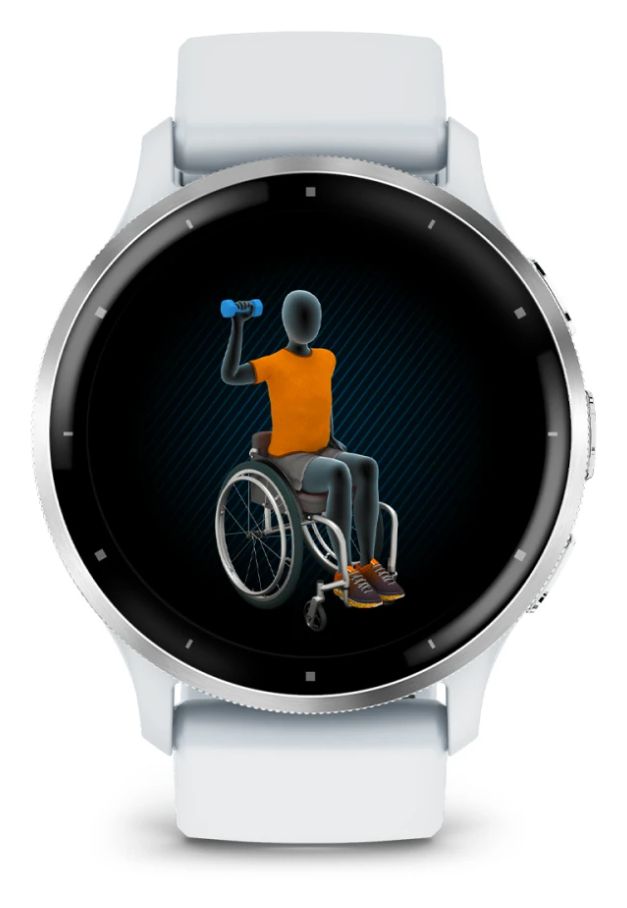 Venu 3 Digital 45 mm Smartwatch Rund  (Silber, Weiß) 