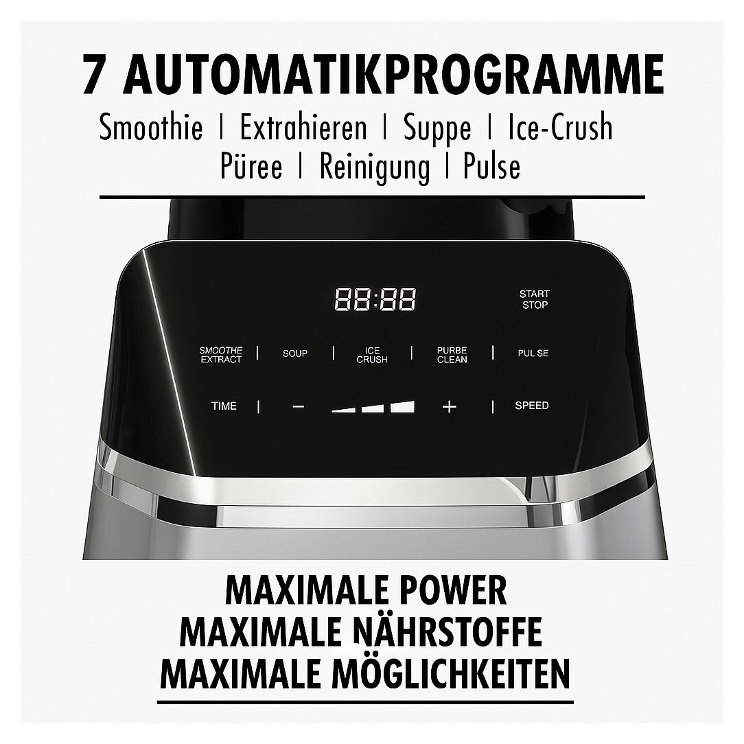 40987 Design Multi-Power 2 l Standmixer 2000 W  (Schwarz, Edelstahl) 