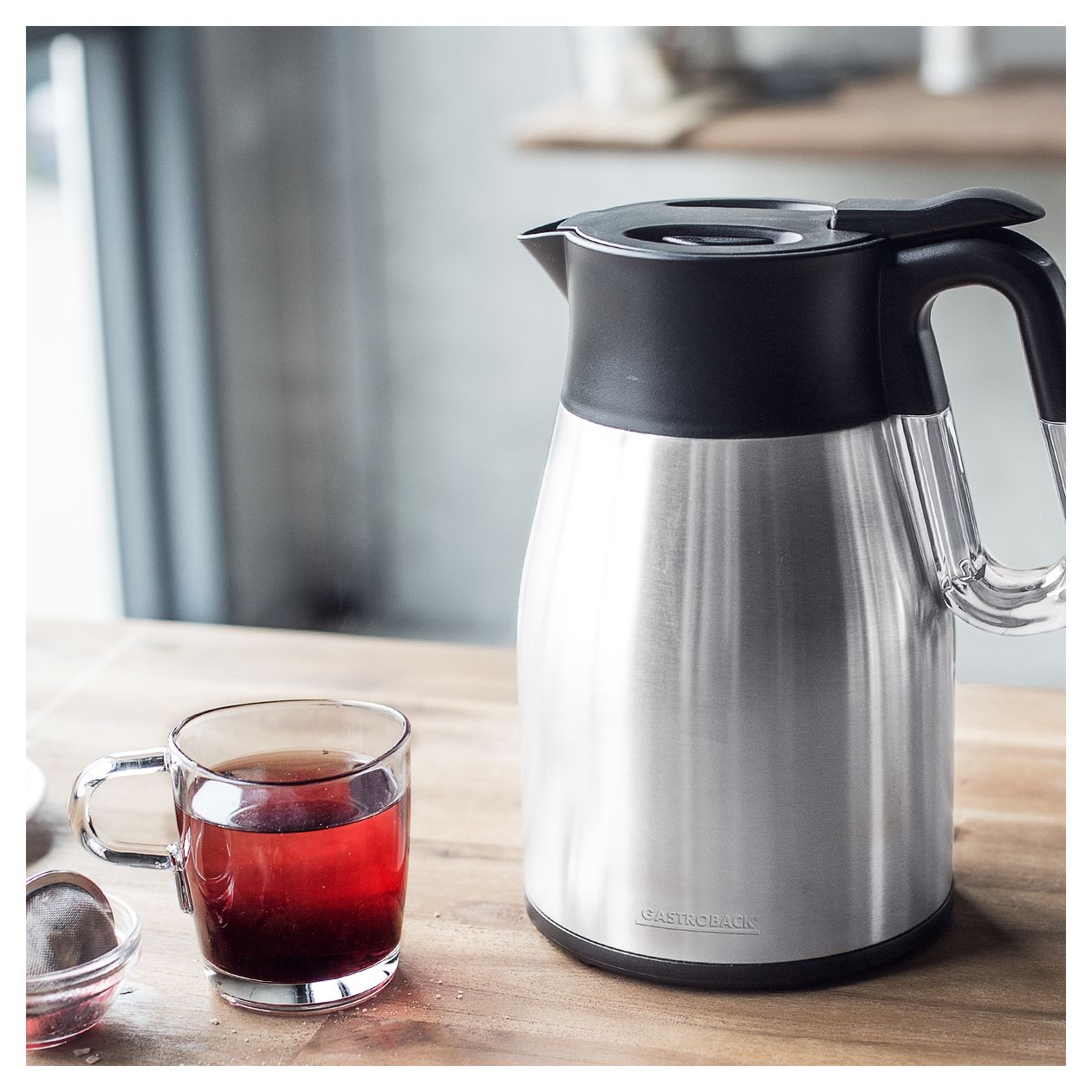 42426 Design 1,7 l Wasserkocher 2200 W  (Schwarz, Edelstahl) 