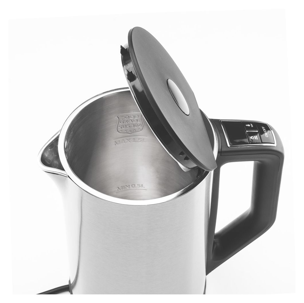 42436 Design 1,5 l Wasserkocher 2200 W  (Schwarz, Edelstahl) 