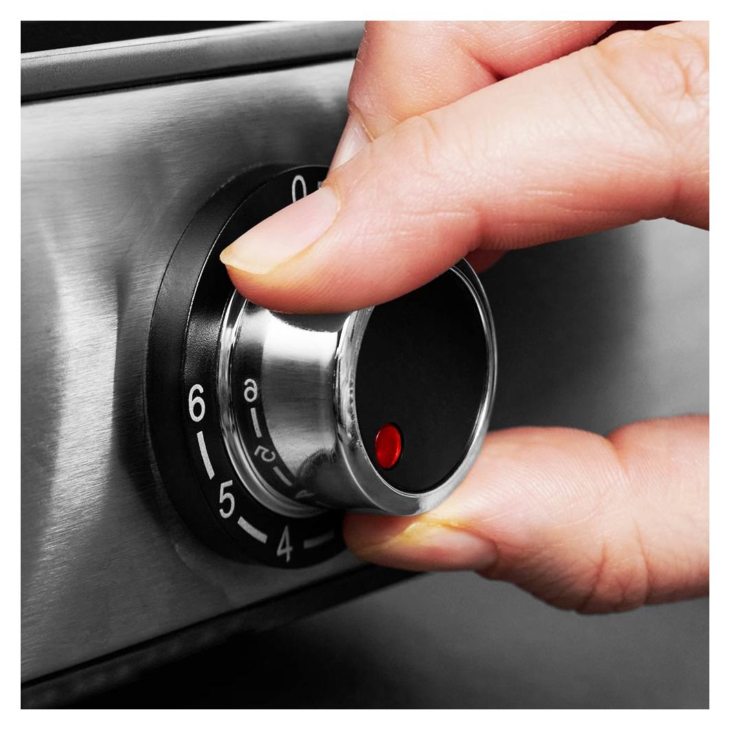 42524 Design Plancha & BBQ 2 Zone(n) 2000 W mit 420 x 280 mm Fläche  (Schwarz, Edelstahl) 