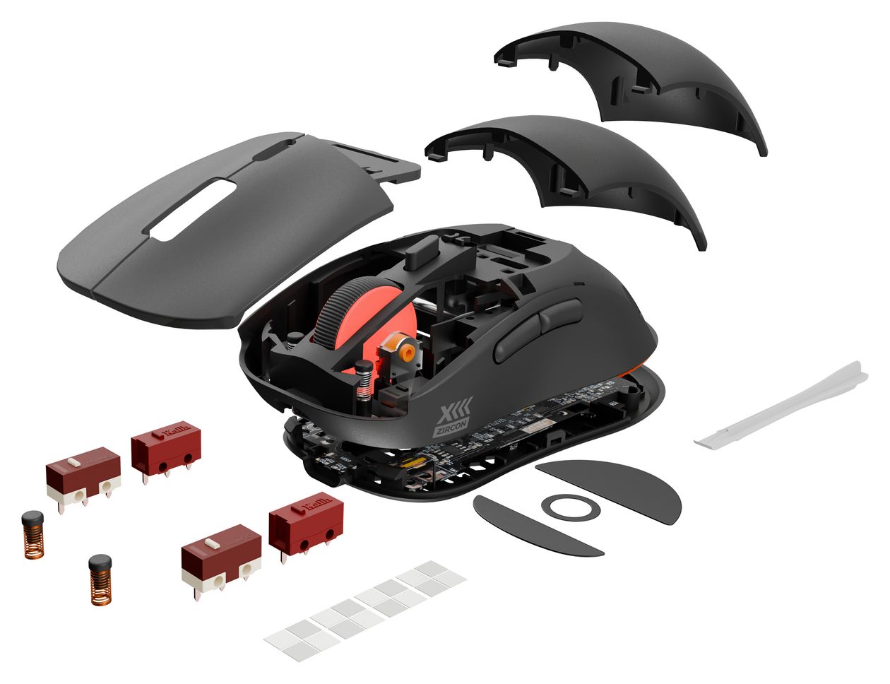 Zircon XIII 26000 DPI Gaming Maus Optisch  (Schwarz) 
