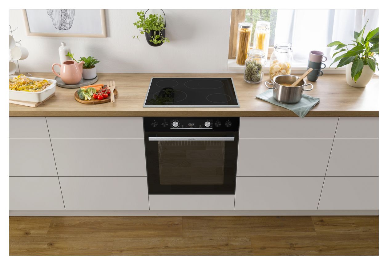 Black Set 4 (BCX6737E05BG + ECD634X) Herdset maxi AutoClean Ecoclean mit 60 cm Glaskeramik Kochfeld 