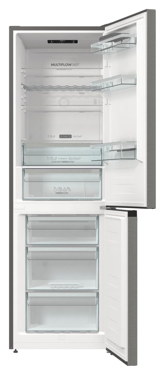 NRC619BSXL4 194 l / 106 l Kühl-Gefrierkombi freistehend 131,95 kWh Jahr  (Grau) 