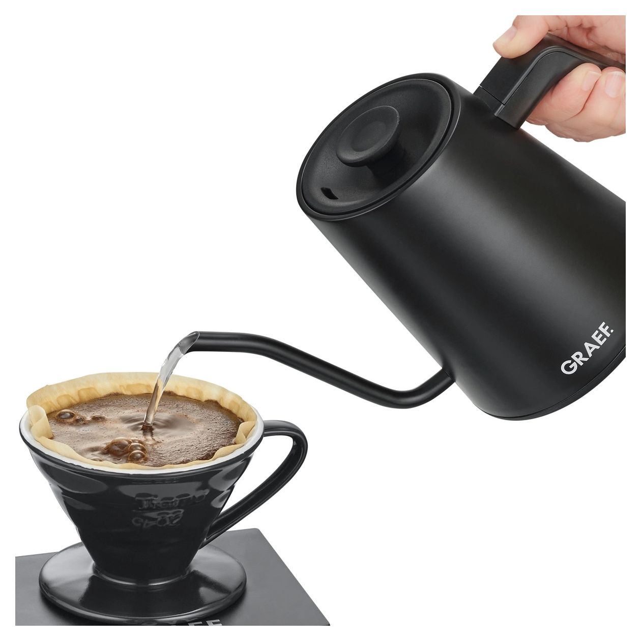 GK502 0,9 l Wasserkocher 1200 W  (Schwarz) 