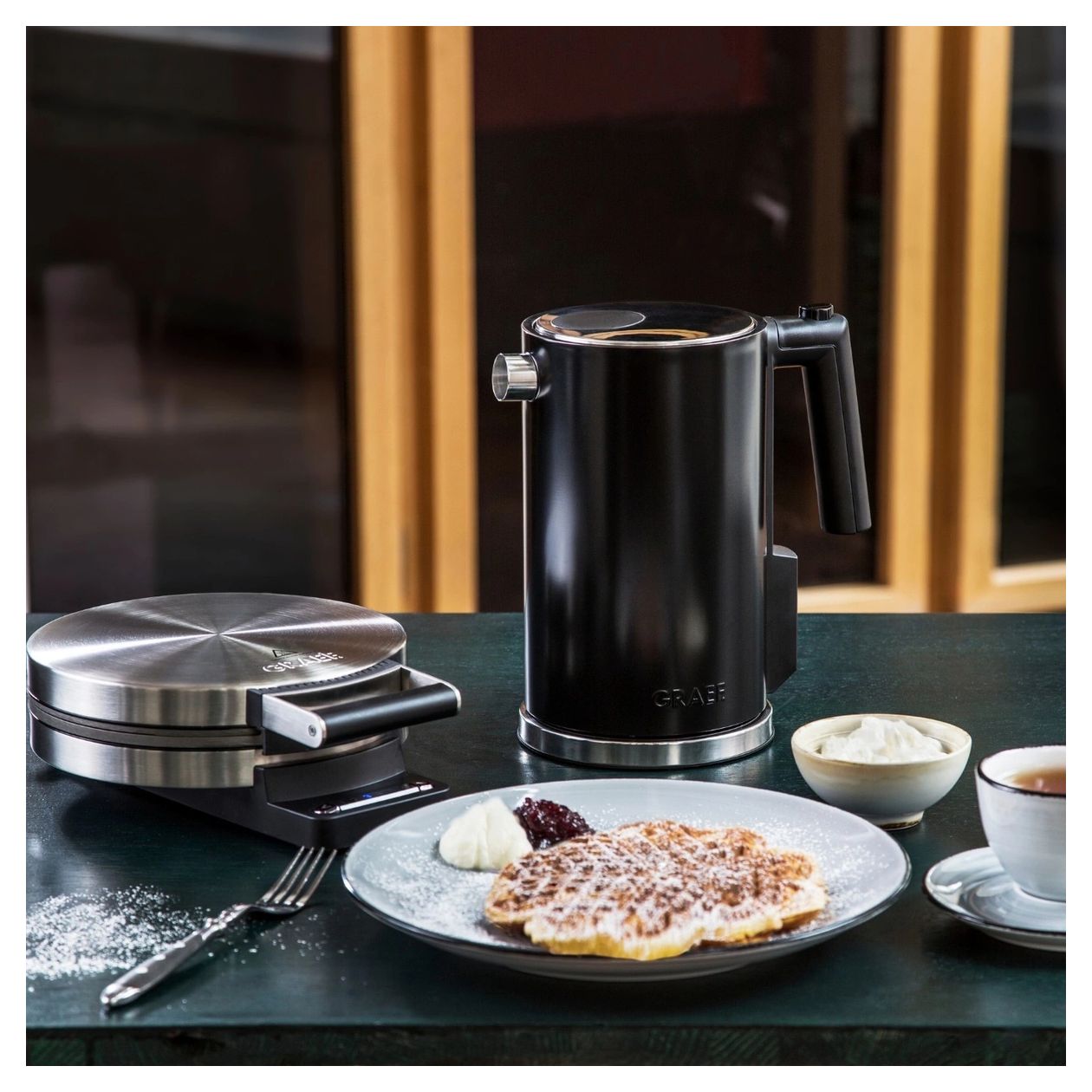 WA80 Waffeleisen Herz (Form) für 5 Waffel(n) 850 W 