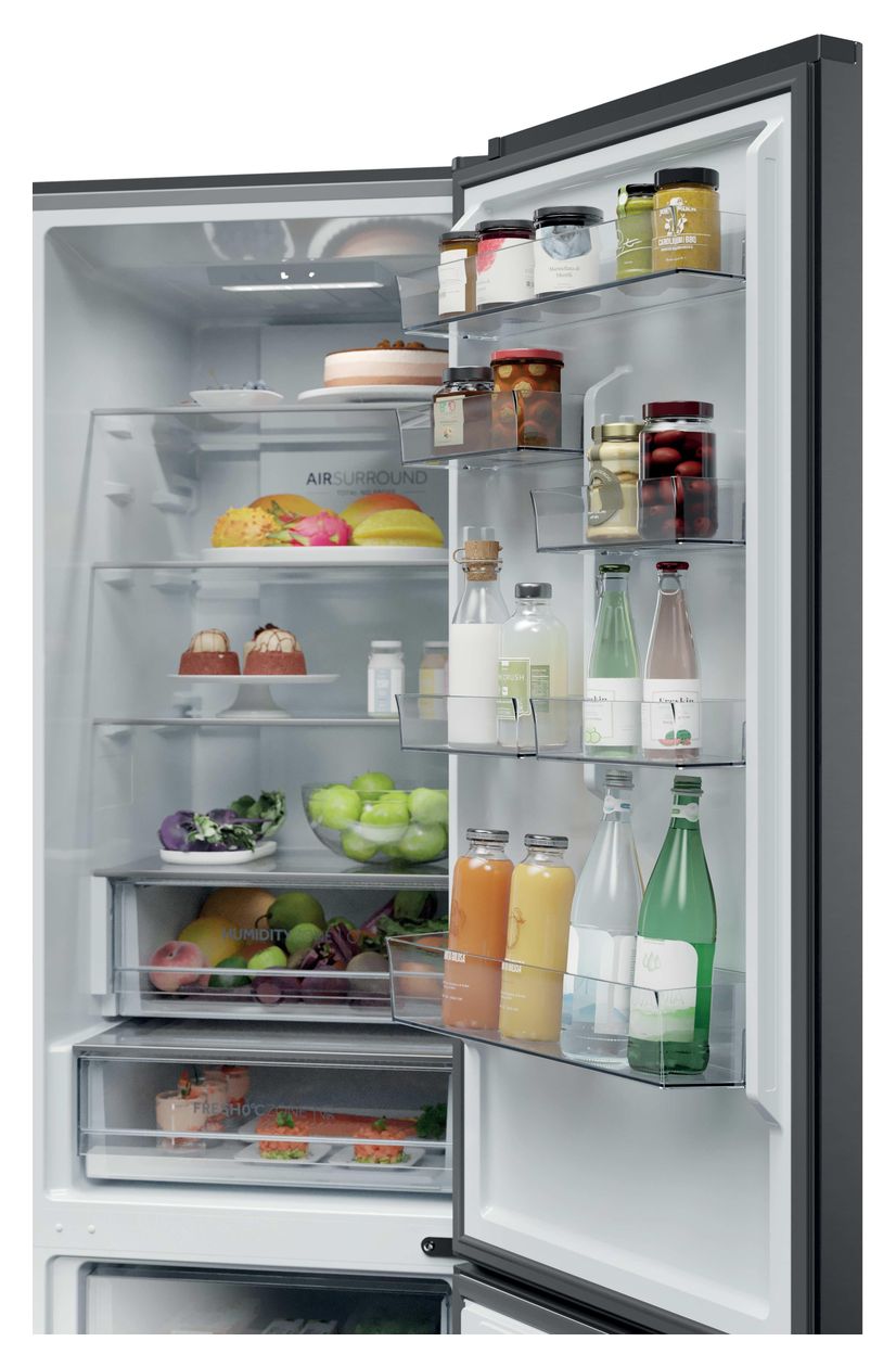 HDPR1620ANPK 289 l / 120 l Kühl-Gefrierkombi freistehend NoFrost 114 kWh Jahr  (Edelstahl) 