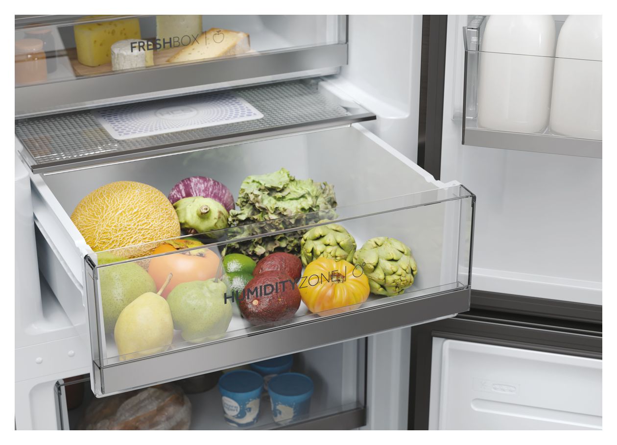 HDW3618DNPB 222 l / 119 l Kühl-Gefrierkombi freistehend NoFrost 204 kWh Jahr  (Schwarz) 