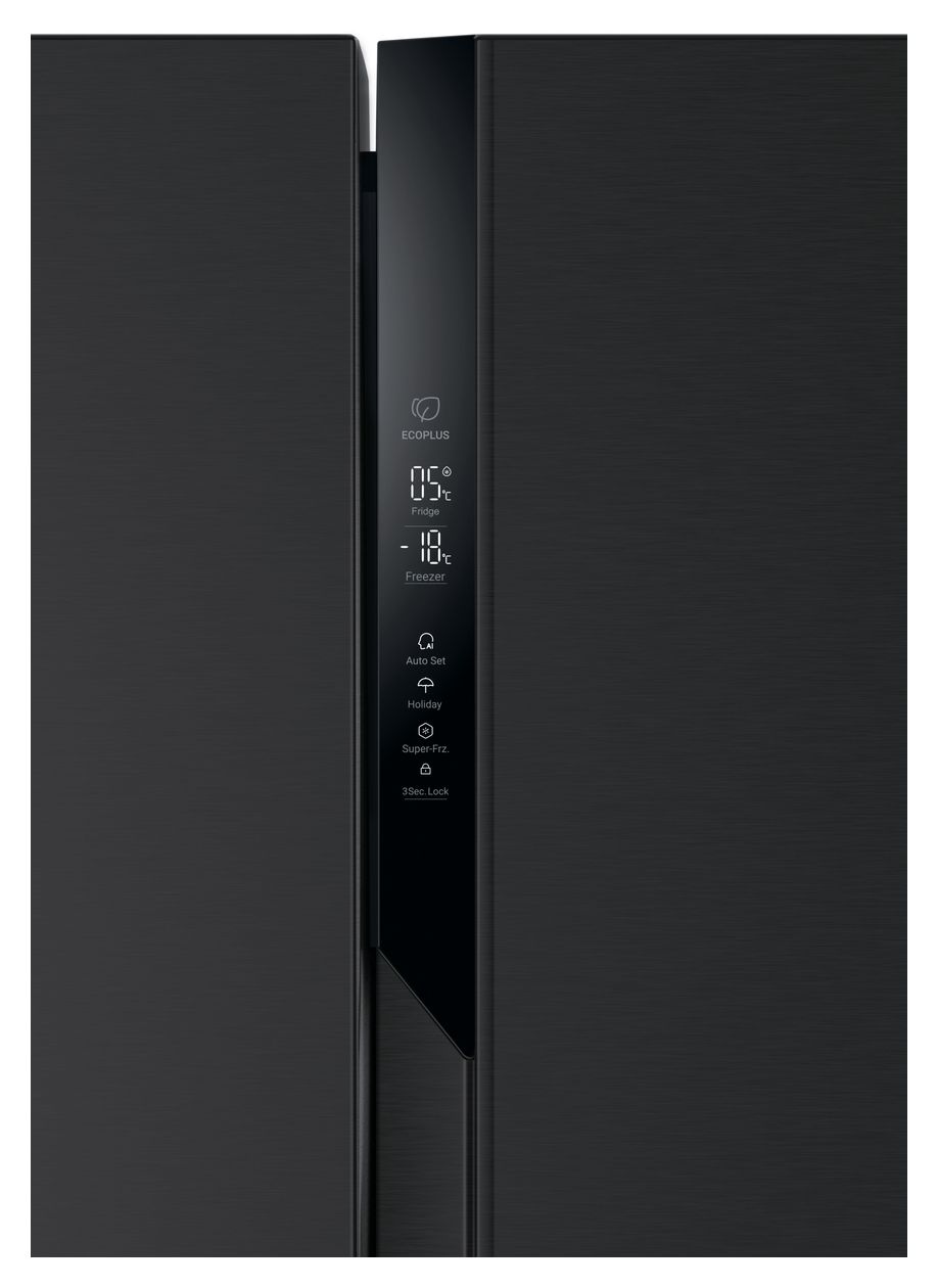 HSR3918ENPB Side-by-Side Kühl-/ Gefrierkombination 337 l / 191 l 317 kWh NoFrost 1775 mm x 908 mm  (Schwarz) 