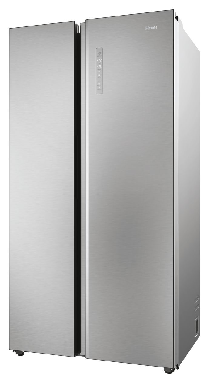 HSW79F18ANMM Side-by-Side Kühl-/ Gefrierkombination 391 l / 220 l 143 kWh NoFrost 1775 mm x 726 mm  (Platin, Edelstahl) 
