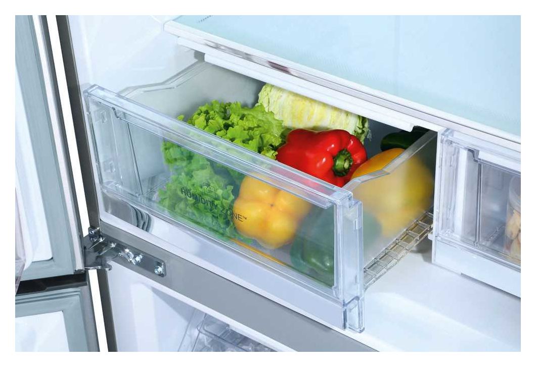 HTF-452DM7 Side-by-Side Kühl-/ Gefrierkombination 314 l / 154 l 315 kWh NoFrost 1900 mm x 833 mm  (Edelstahl) 