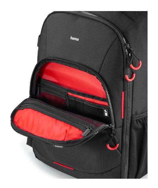 121346 Ohio 190 Kamera-Rucksack für Universal 270 x 120 x 340 mm  (Schwarz/Rot) 