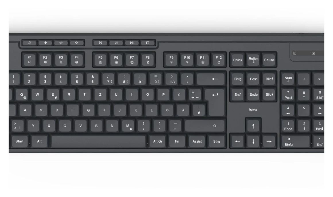 173055 WK-200 Heimbüro Tastatur RF Wireless 2.4 GHz  (Schwarz) 