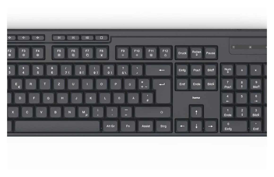 173056 WKM-200 Heimbüro Tastatur RF Wireless 2.4 GHz  (Schwarz) 