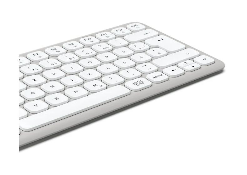 173060 WK-500 Heimbüro Tastatur RF Wireless + Bluetooth 2.4 GHz  (Grau, Weiß) 