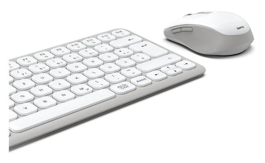 173062 WKM-500 Home Tastatur USB + RF Wireless + Bluetooth 2.4 GHz  (Grau, Weiß) 