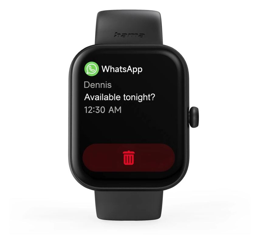 178614 5000 Digital 47 mm Smartwatch Rechteckig IP68  (Schwarz) 