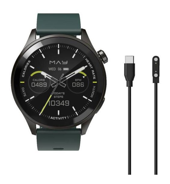 179056 6050 Smartwatch Rund IP68  (Schwarz) 