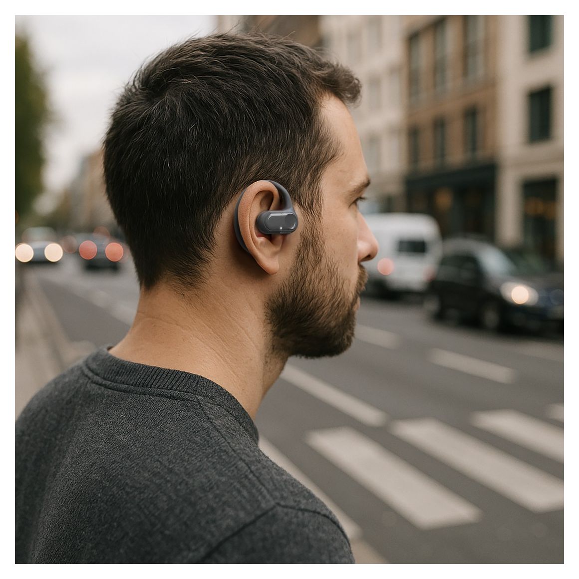 184091 Spirit Open In-Ear Bluetooth Kopfhörer Kabellos TWS 6 h Laufzeit  (Schwarz) 