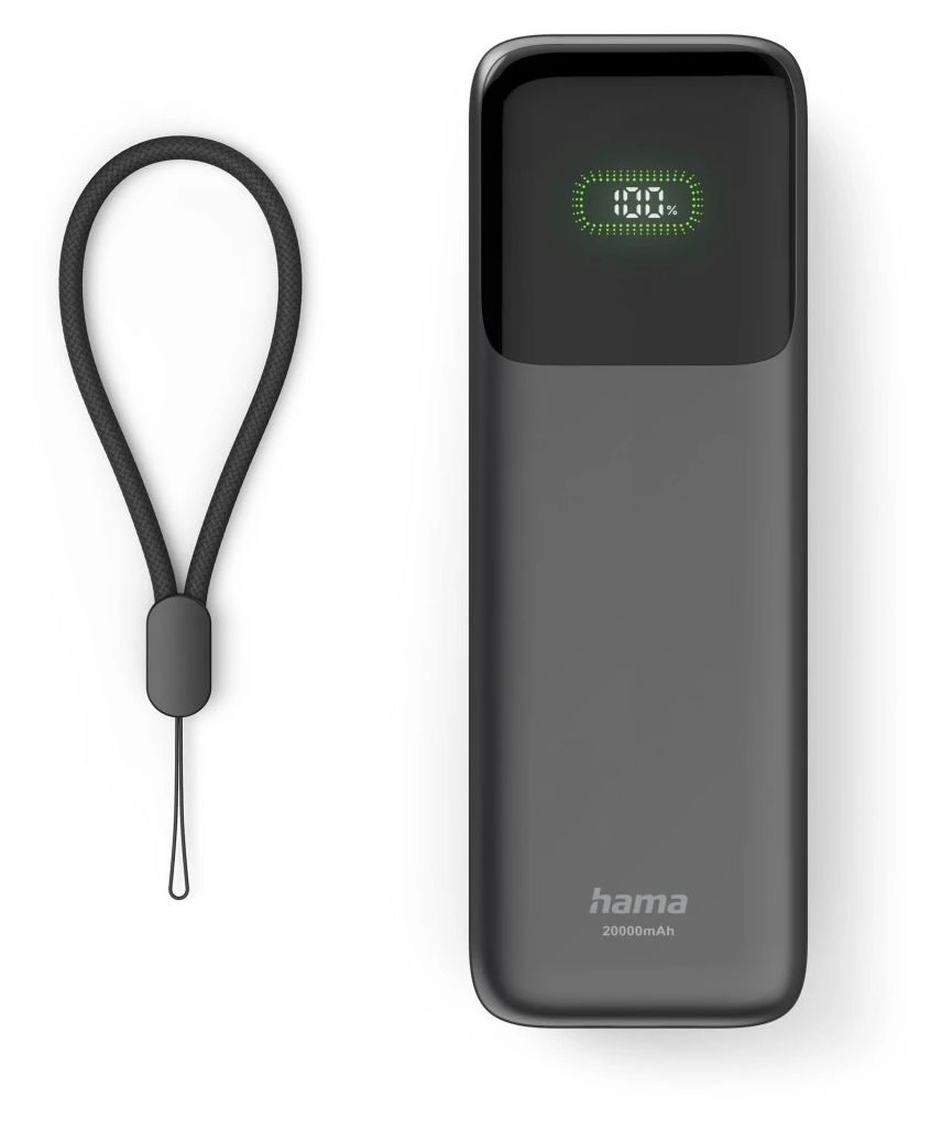 201785 Roll Up 20 20000 mAh Powerbank USB Typ-C  (Anthrazit) 