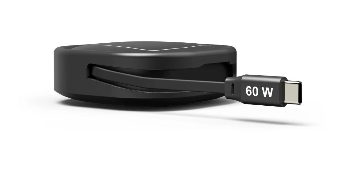 201830 0,48 Gbit/s Stecker Flachkabel USB C auf USB C 1 m  (Schwarz) 